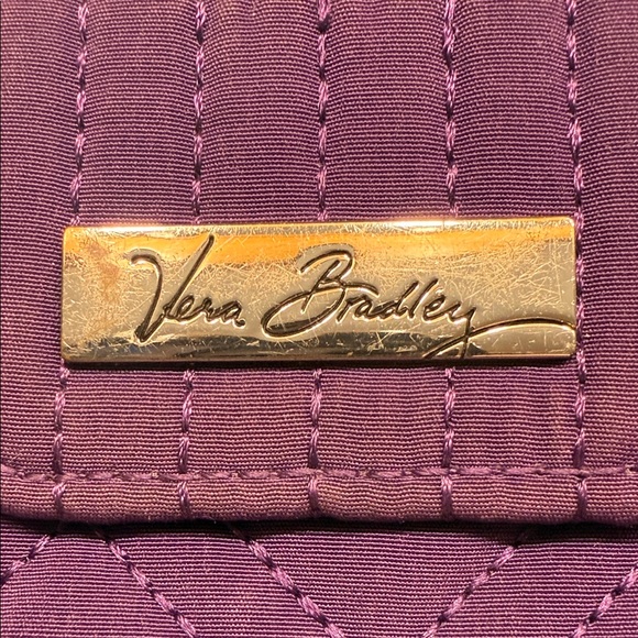 Vera Bradley Purple Quilted Wristlet and key charm - Picture 12 of 12